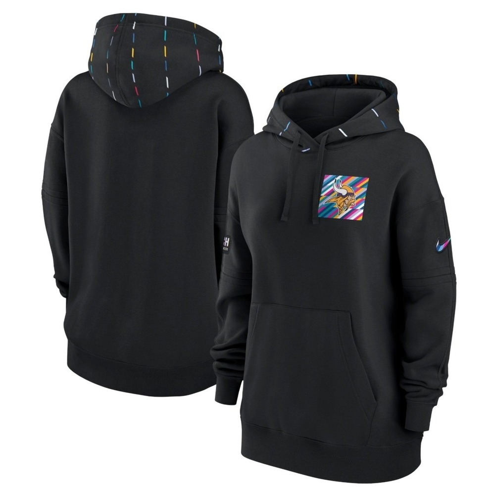 Nike NFL Minnesota Vikings Crucial Catch Hoodie Black Size L Men's